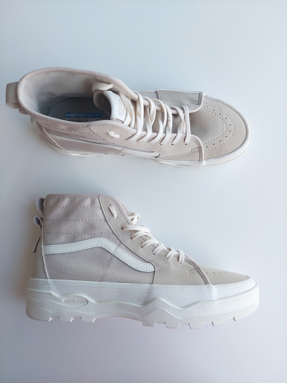 Vans Sentry Sk8-Hi Platform Sneakers Beige White Women's 10 Men's 8.5 Shoes - Picture 5 of 10